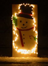 Snowman in lights